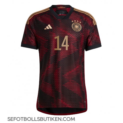 Tyskland Jamal Musiala #14 Replika Borta matchkläder VM 2022 Korta ärmar